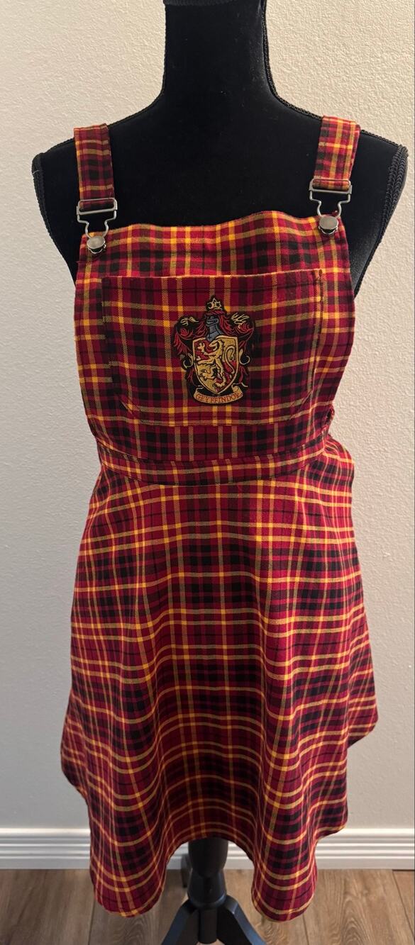 Hot Topic x Her Universe Harry Potter Gryffindor Plaid Skirtall Dress Large LG